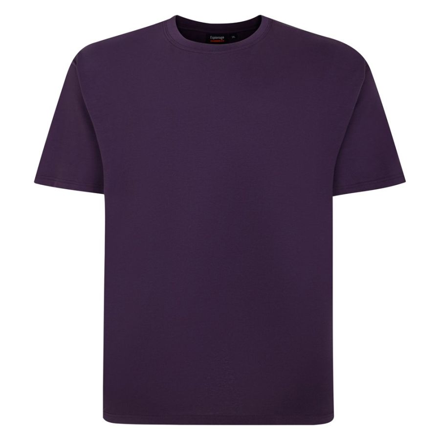 A6931 Espionage Plain Crew Neck T-Shirt (Purple)