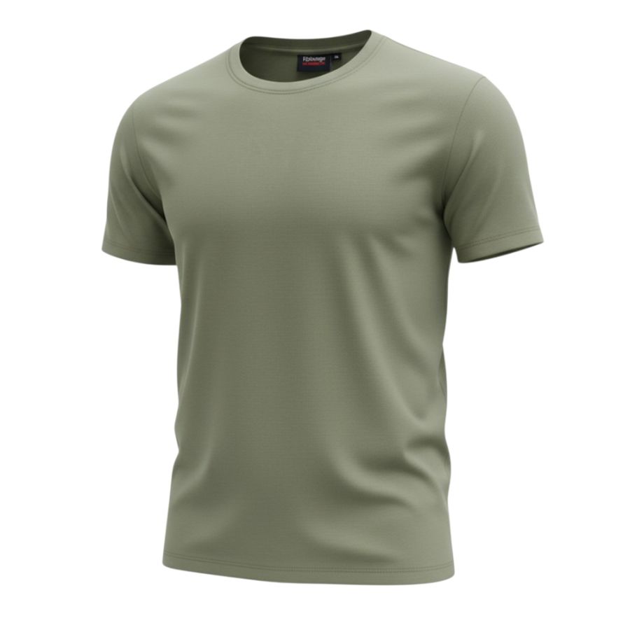 A6931 Espionage Plain Crew Neck T-Shirt (Sage)