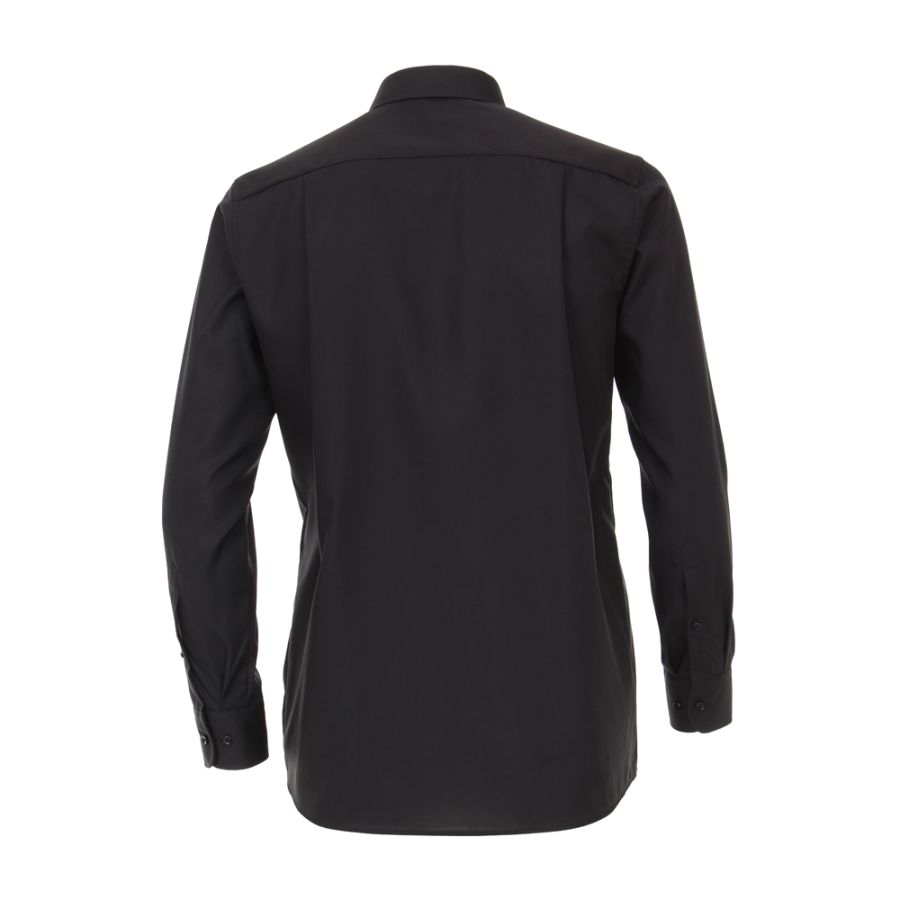 A9009XT Tall Fit Casamoda Plain Long Sleeve Shirt (Black)