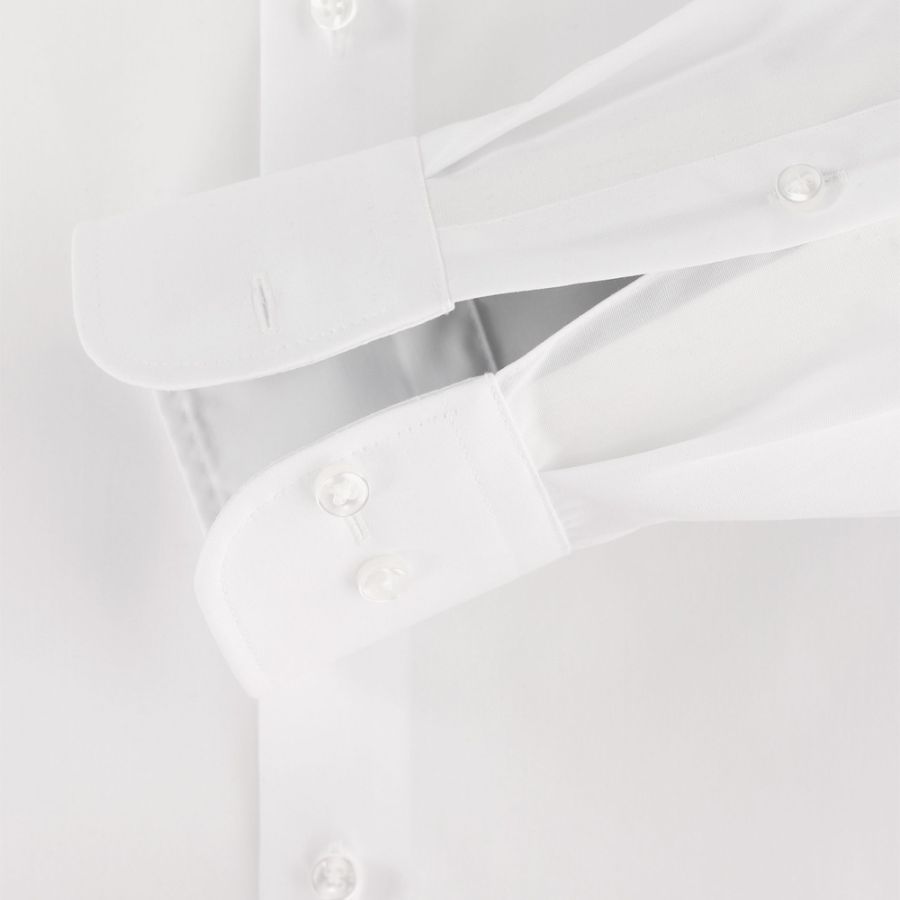 A9009 Casamoda Plain Long Sleeve Shirt (White)