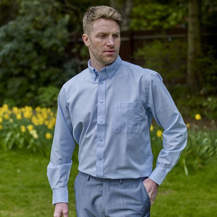 A9254L Long Sleeve Oxford Shirt (Blue)