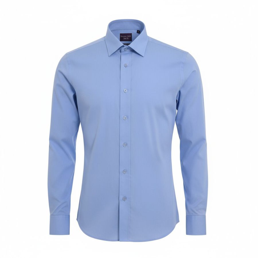 A6050XT Tall Fit Plain L/S Formal Shirt (Fresh Blue)