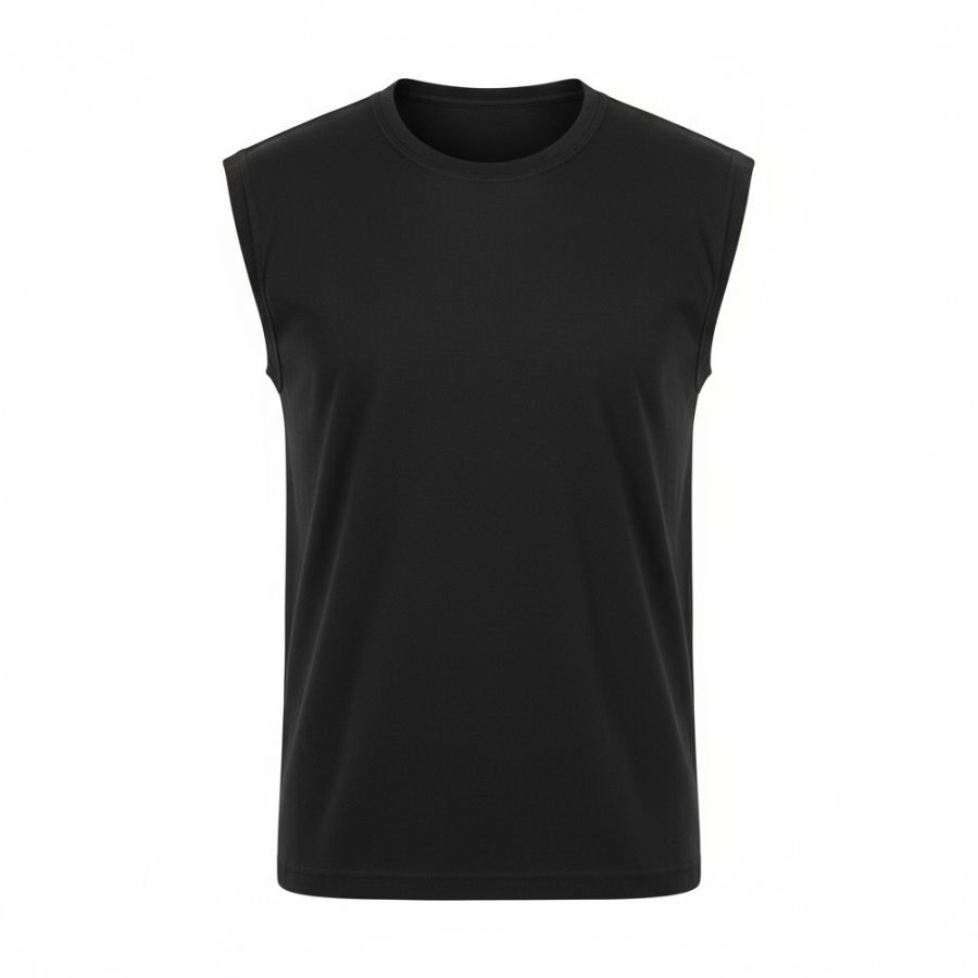 A9445 Espionage Sleeveless T-Shirt (Black)