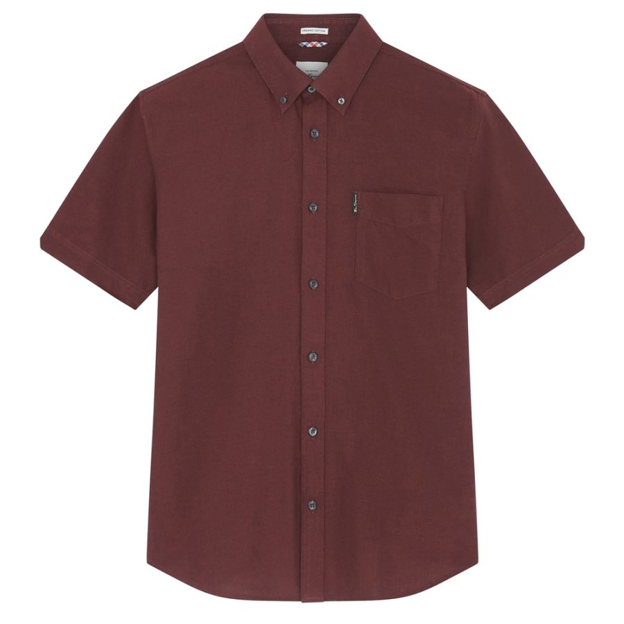 A9671S Ben Sherman S/S Oxford Shirt (Wine)