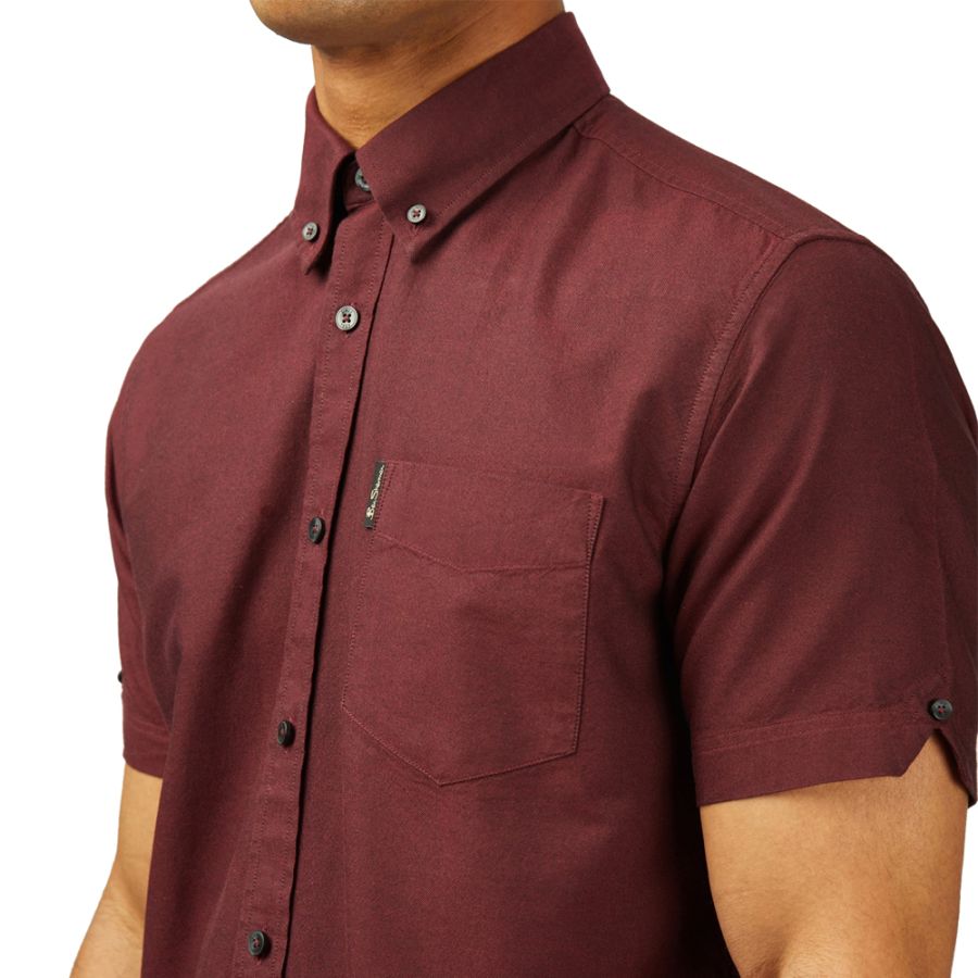 A9671S Ben Sherman S/S Oxford Shirt (Wine)