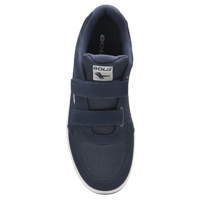 H1454 Gola Belmont Twin Velcro Trainer (Navy) Wide Fitting