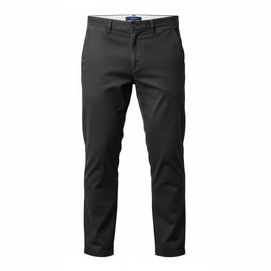 B1014 Ed Baxter Stretch Chino Trousers (Black)