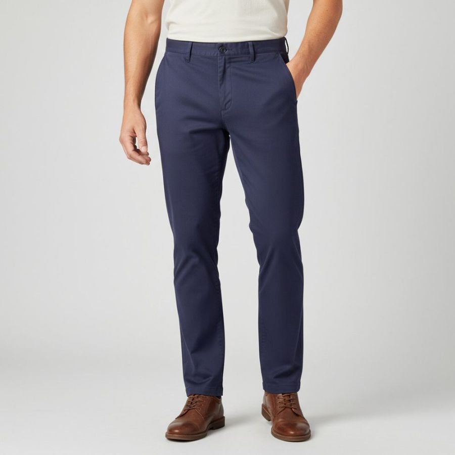 B1183 Ed Baxter Under Belly Fit Stretch Chino  (Navy)
