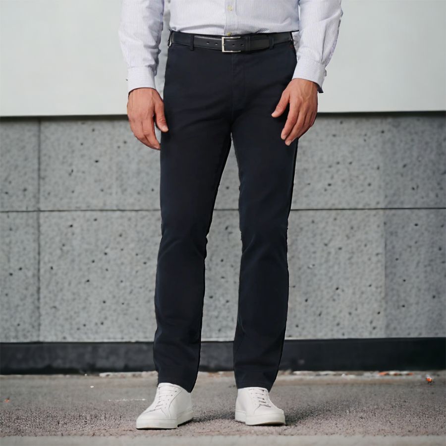 B1066 Meyer Stretch Chino Trouser - Navy