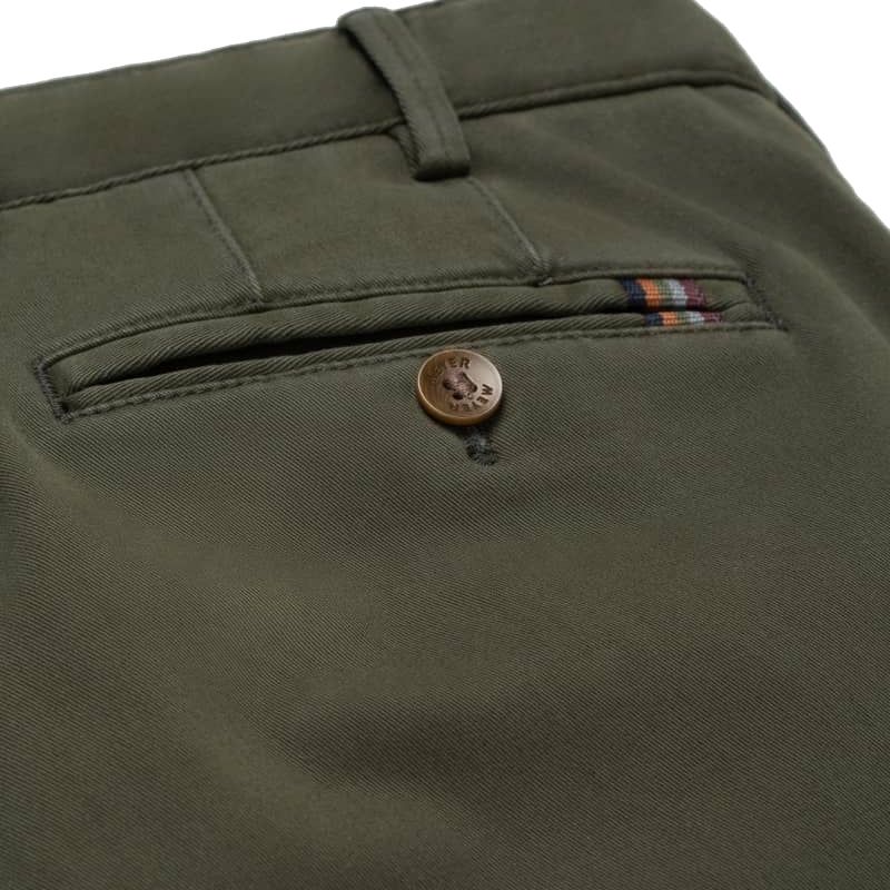B1066XT Tall Fit Meyer Expandable Waist Chino Trouser - Olive