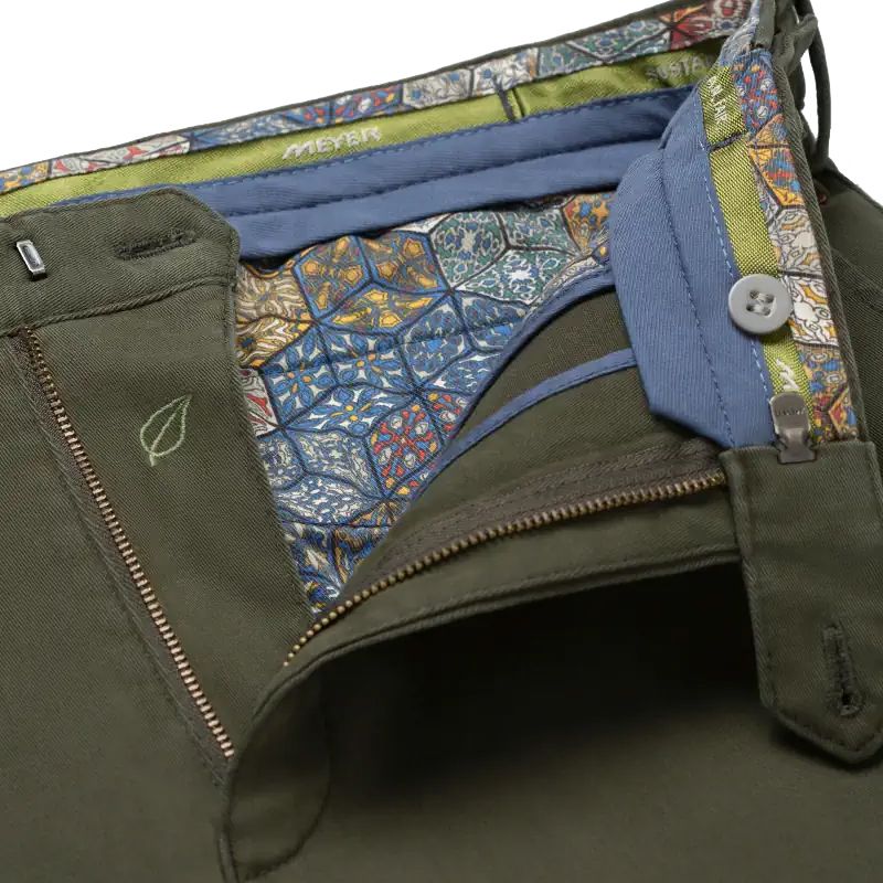 B1066 Meyer Expandable Waist Chino Trouser - Olive