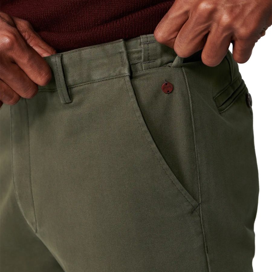 B1066 Meyer Expandable Waist Chino Trouser - Olive