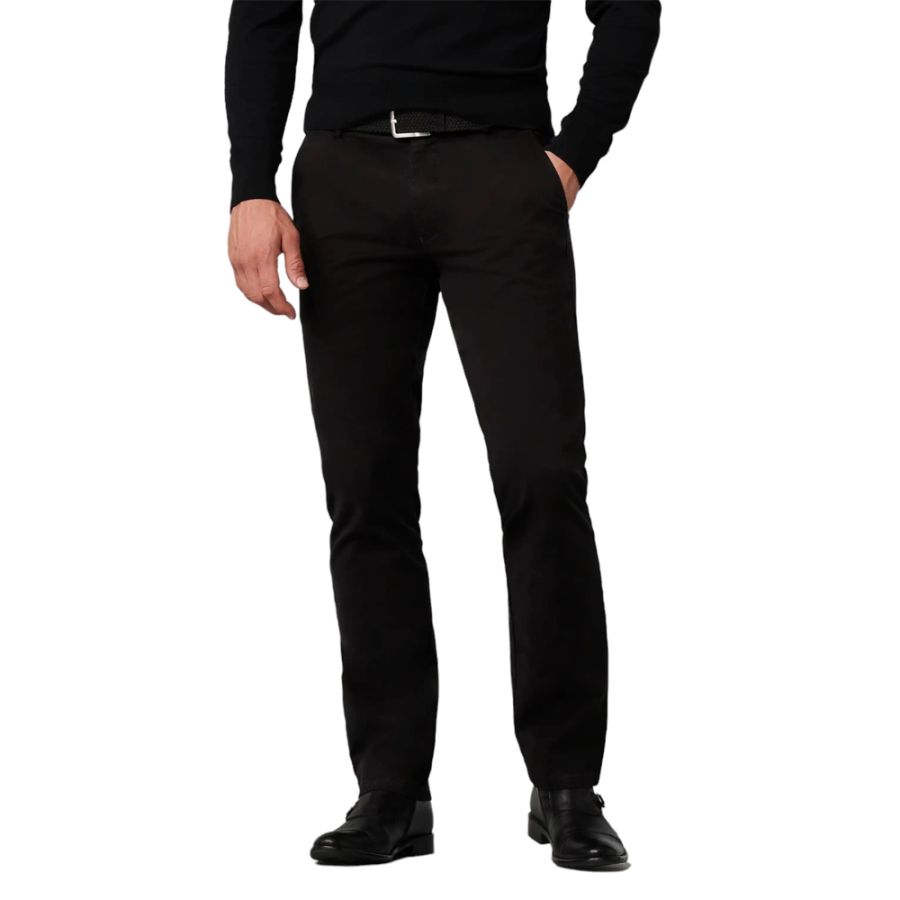 B1066 Meyer Stretch Chino Trouser - Black