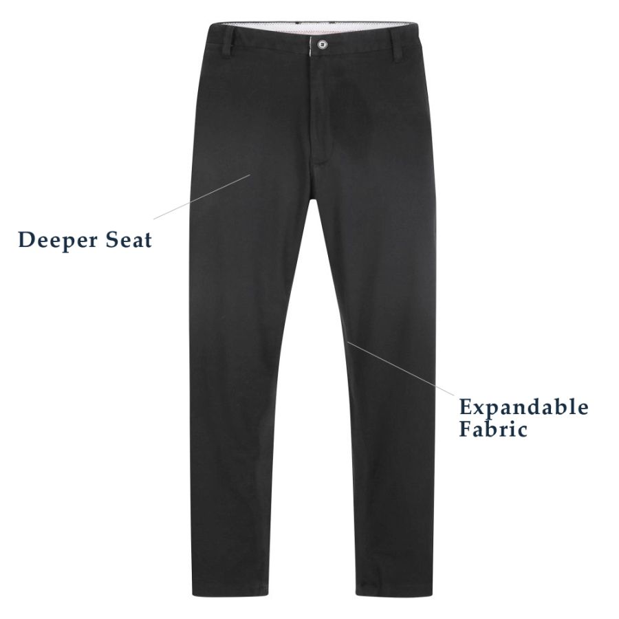 B1073 Exclusive Lymphedema Chino Trouser (Black)