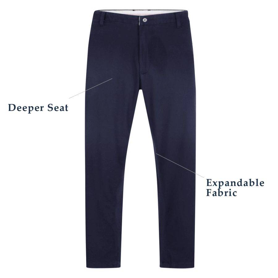 B1073 Exclusive Lymphedema Chino Trouser (Navy)