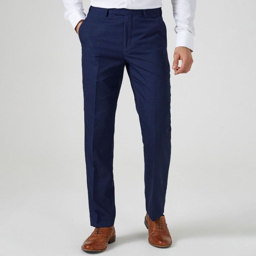 B1083XT Tall Fit Skopes Harcourt Navy Tweed Suit Trousers