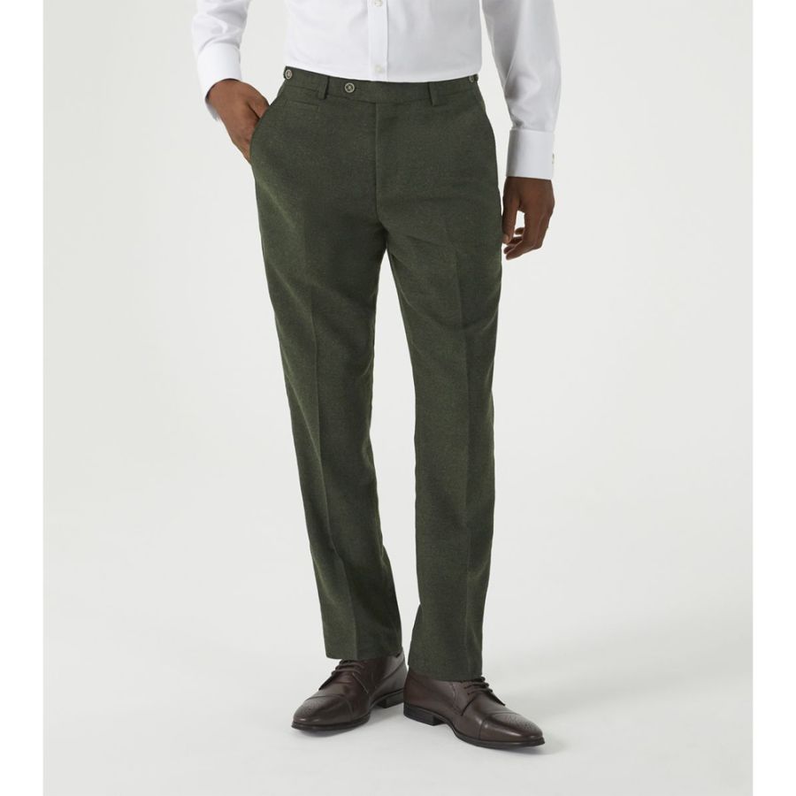 B1133 Skopes Jude Herringbone Tweed Trouser (Olive)