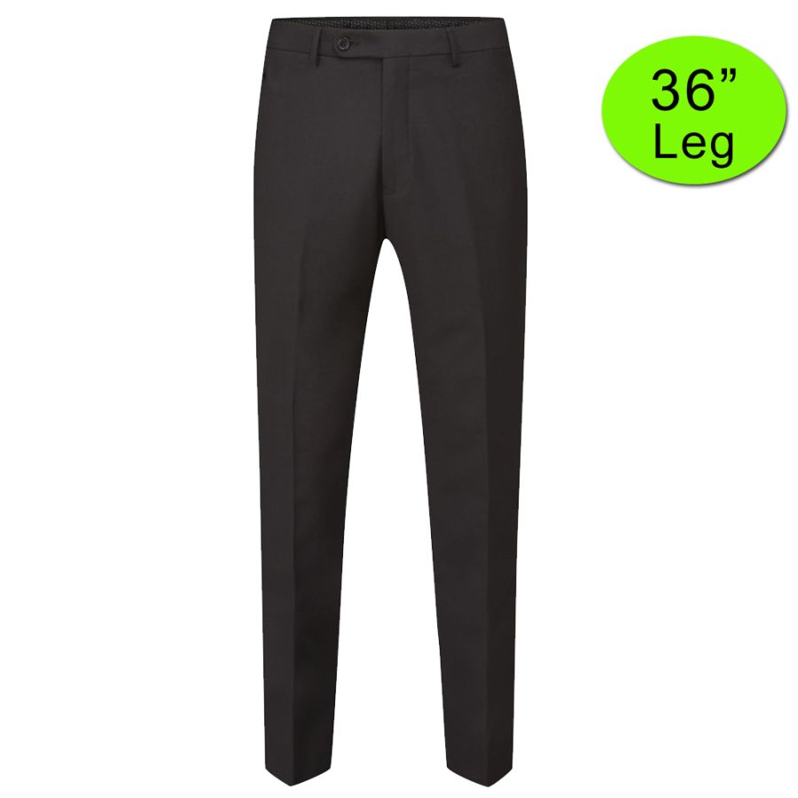B1193XT Tall Fit DG's Smart Slim Leg Black Trouser (36" Leg)