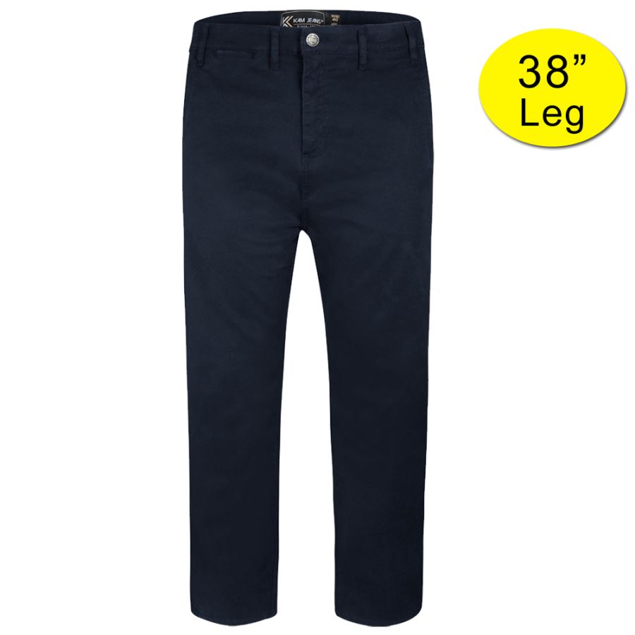 B1151XT Tall Fit Kam Stretch Chino Trouser (Navy)
