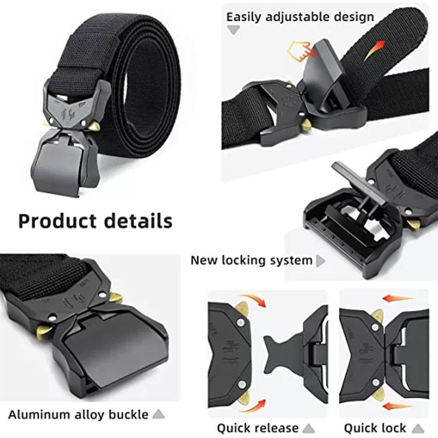 B1153 D555 Tactical Stretch Webbing Heavy Duty Belt