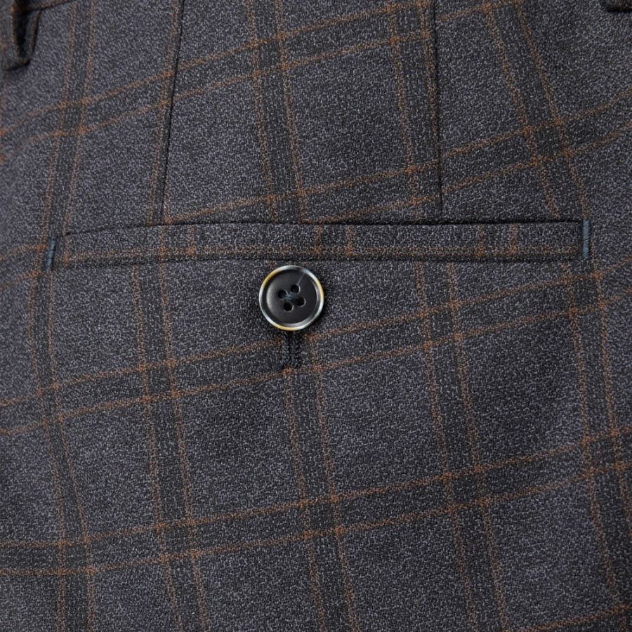 B1157 Skopes Curry Check Suit Trouser