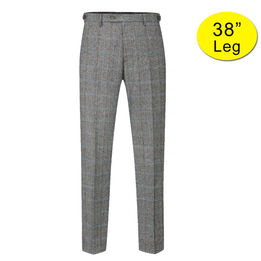 B1175XT Tall Fit Skopes Rowan Herringbone Check Suit Trousers