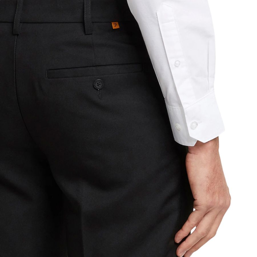 B1176 Farah Roachman Flexi Waist Stretch Trousers (Black)