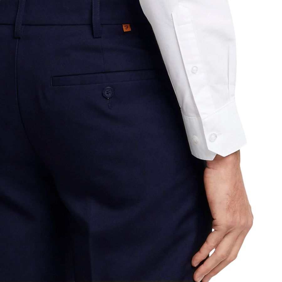 B1176 Farah Roachman Flexi Waist Stretch Trousers (Navy)