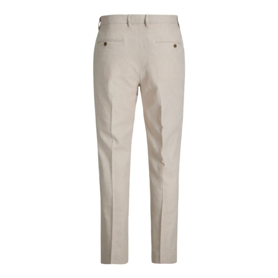 B1208 Jack & Jones Linen Mix Suit Trousers (Beige)