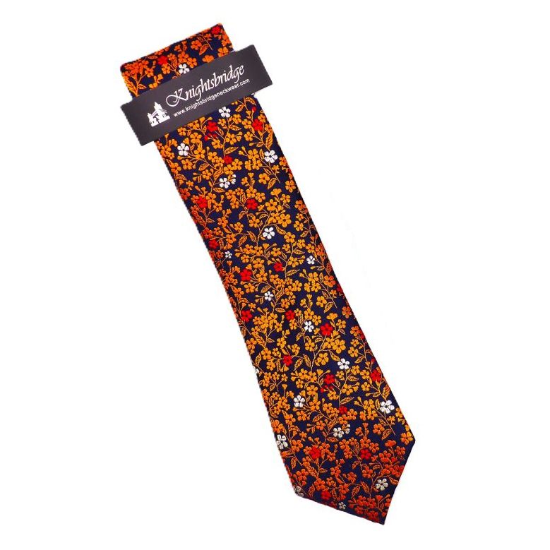 BL71211A Silk Extra Long Tie (Orange)