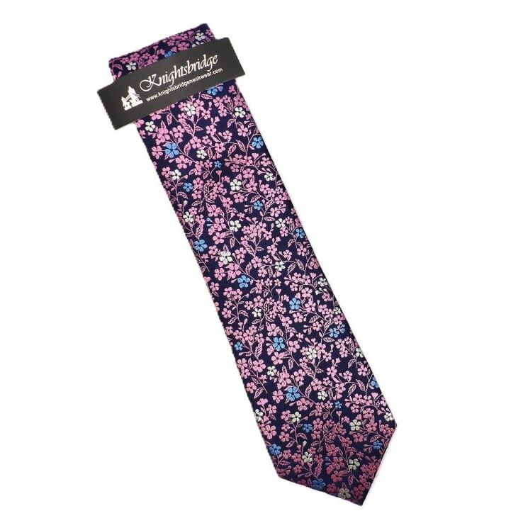 BL71211A Silk Extra Long Tie (Pink)