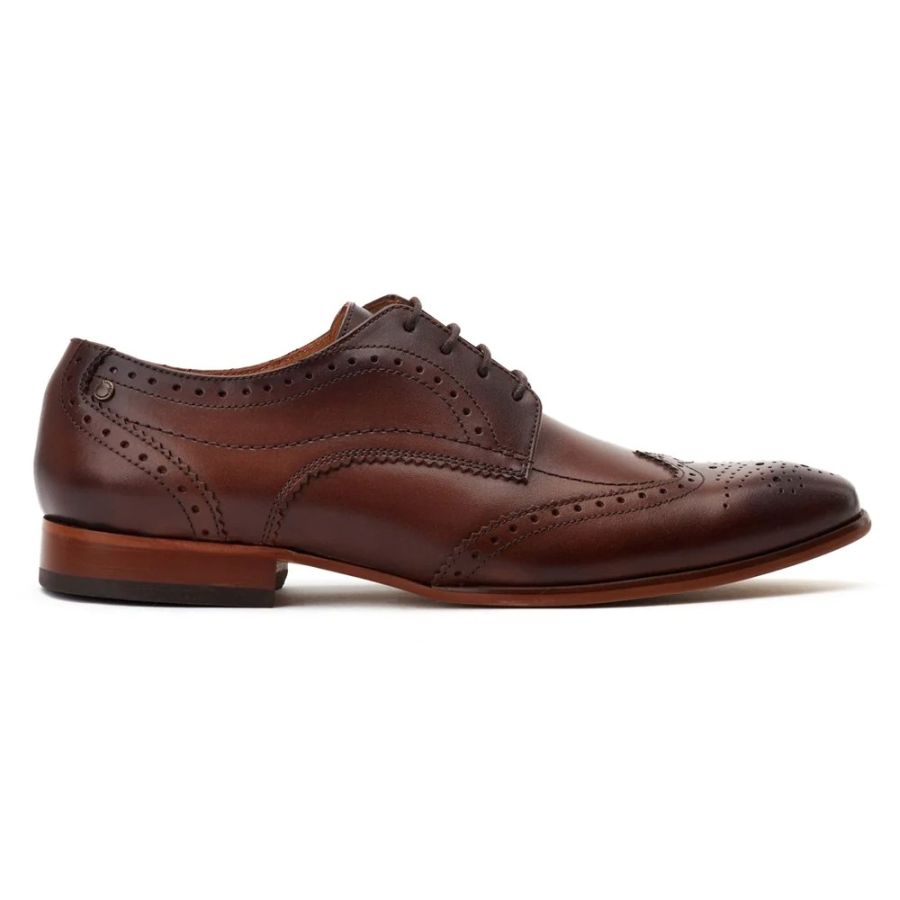 H1940 Base London Barbera Lace Up Brogue Shoe (Brown)