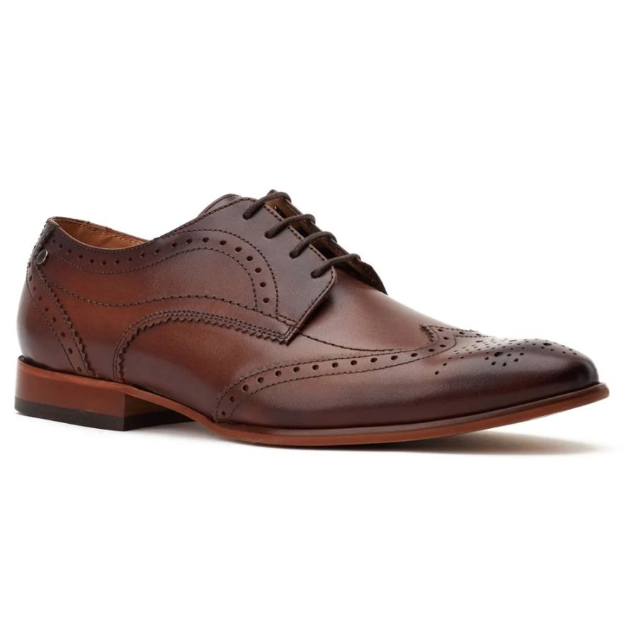 H1940 Base London Barbera Lace Up Brogue Shoe (Brown)