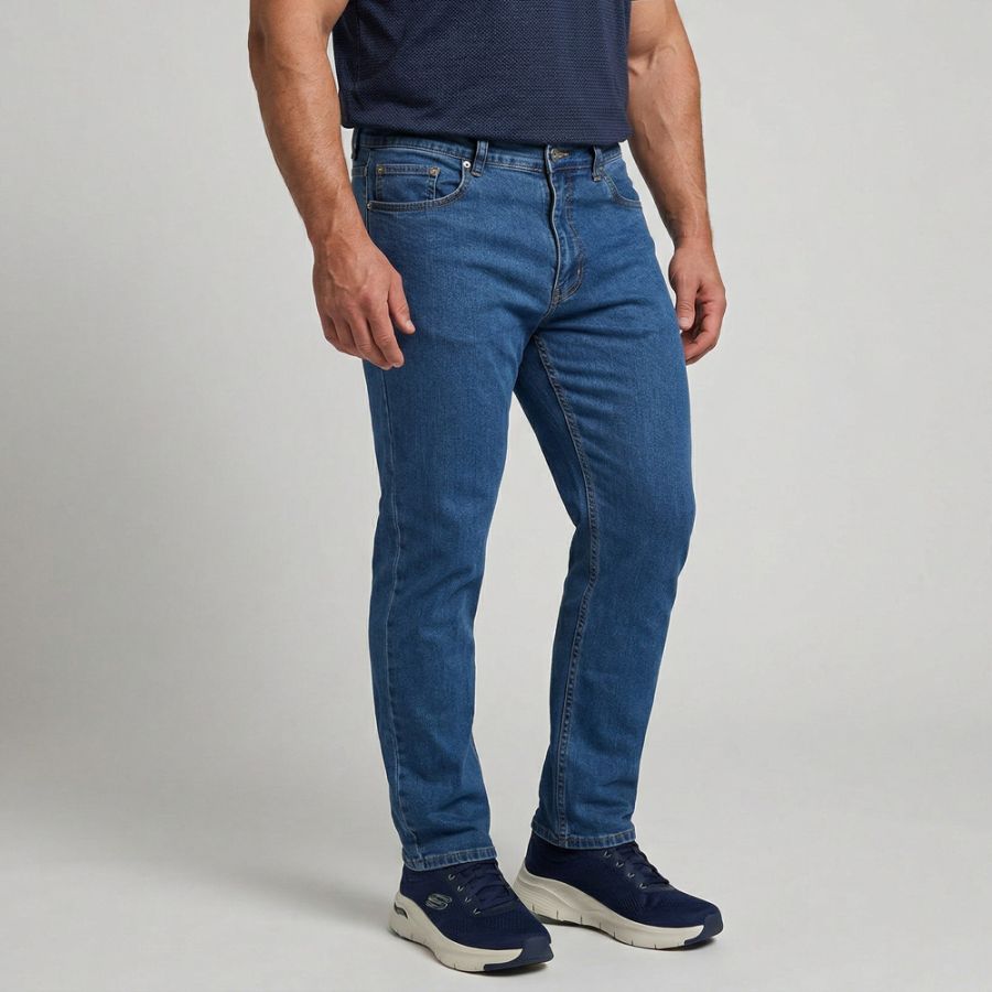C511 Kam Classic Stretch Jean (Stonewash Blue)