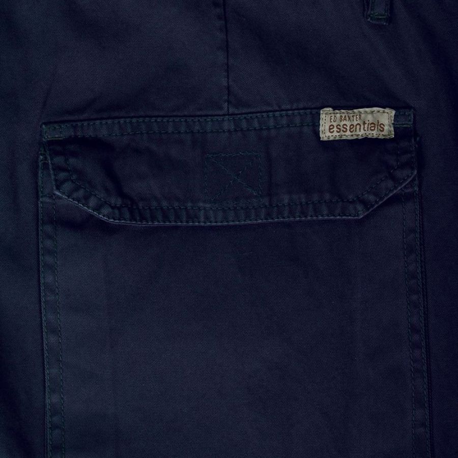 C657XT Tall Fit Ed Baxter Super Loose Combat Trousers (Navy)