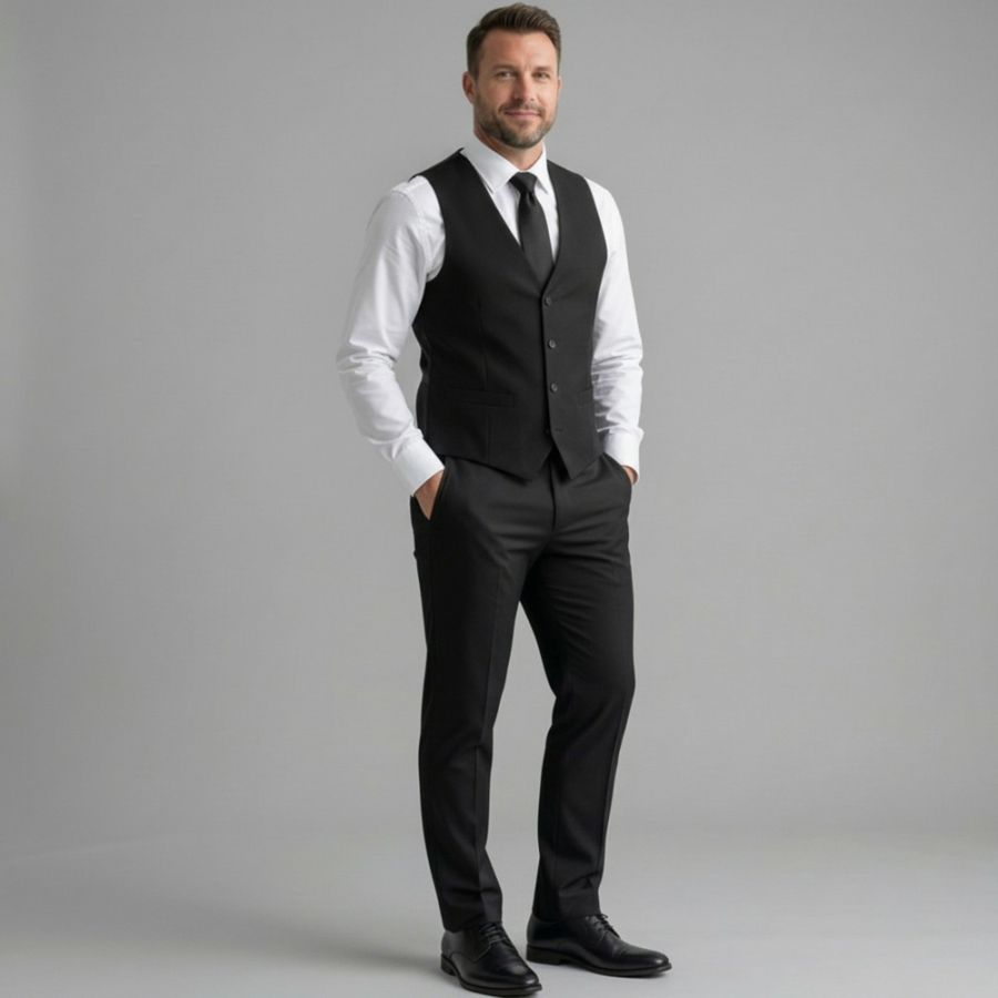 D5420XT Tall Fit Skopes Darwin Waistcoat (Black)