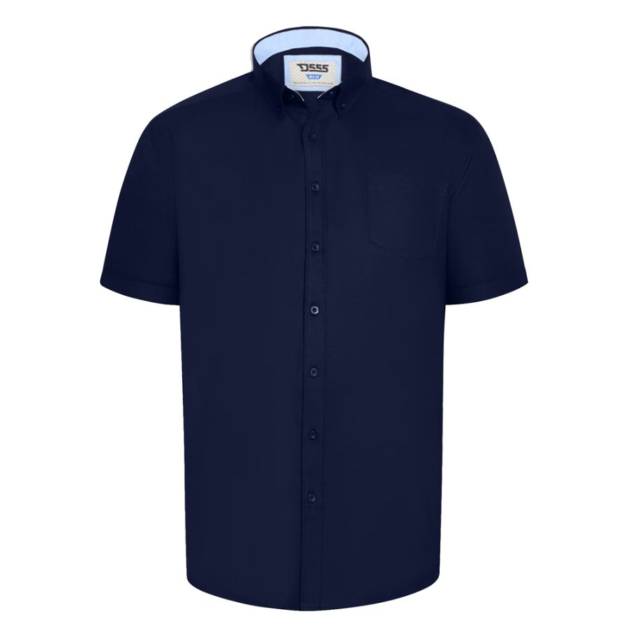 A11134 D555 Oxford Short Sleeve Shirt (Navy)