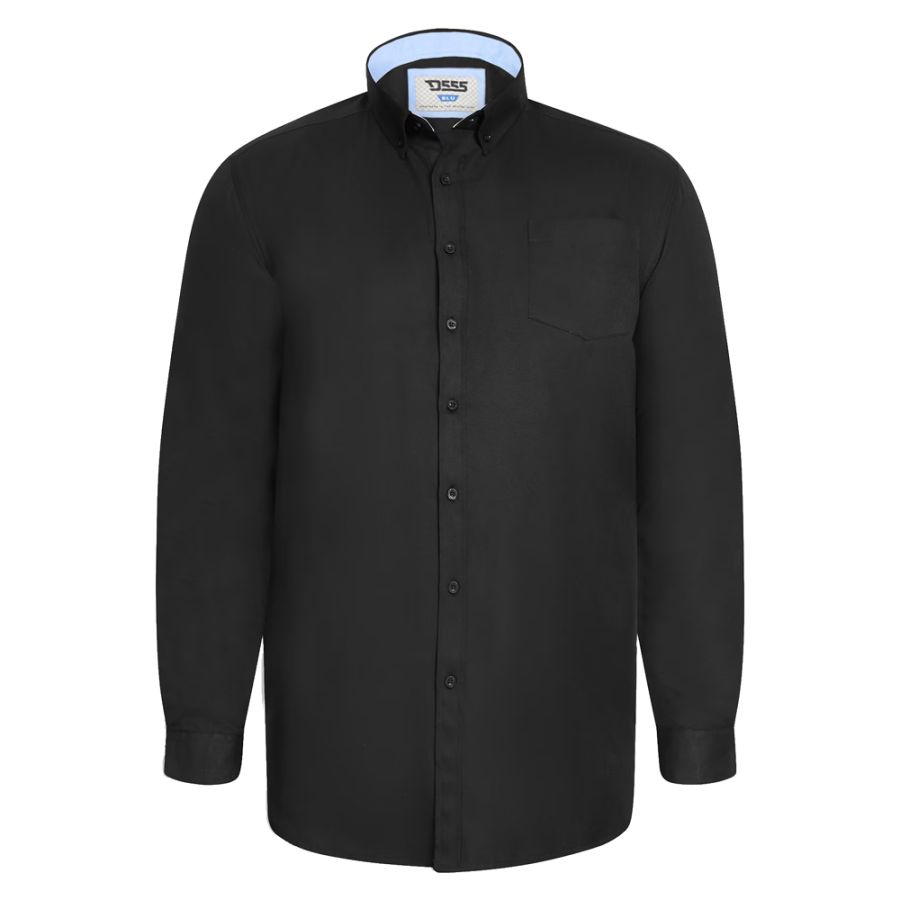A11921 D555 Oxford Long Sleeve Shirt (Black)