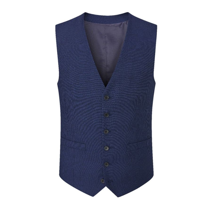 D6085XT Tall Fit Skopes Harcourt Navy Tweed Waistcoat