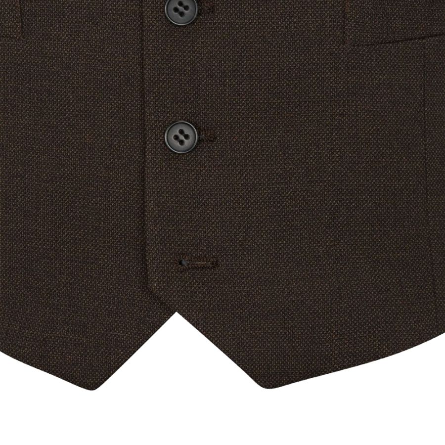 D6085XT Tall Fit Skopes Harcourt Brown Tweed Waistcoat