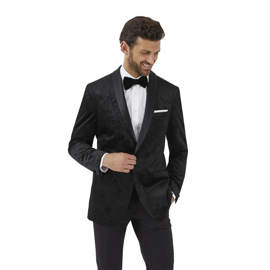 D6290 Skopes Westwood Black Paisley Velvet Jacket