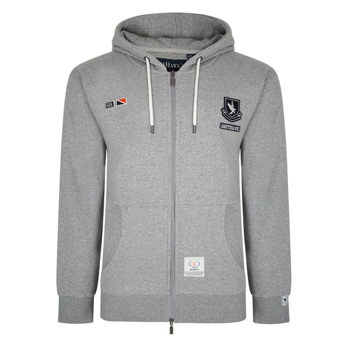 D6329 Grey Hawk Full Zip Hooded Top (Grey)