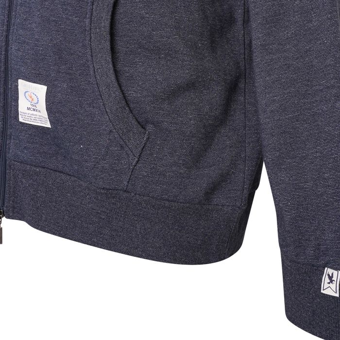D6329 Grey Hawk Full Zip Hooded Top (Navy)
