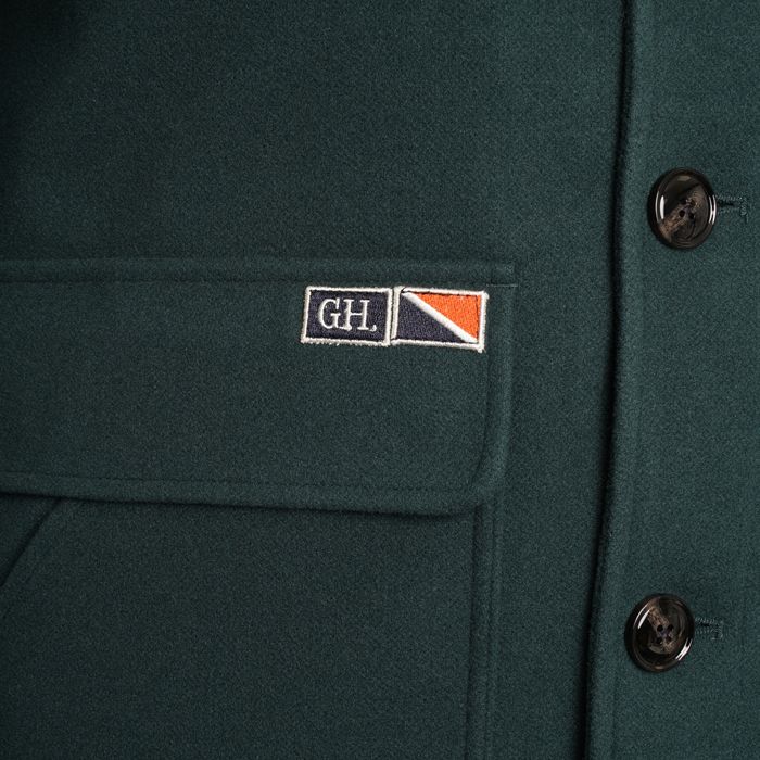 D6426 Grey Hawk Wool Effect Coat (Green)