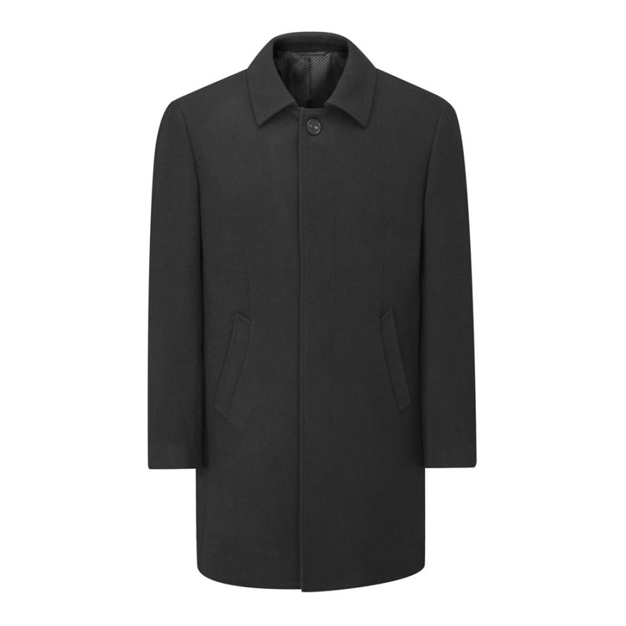 D6450XT Tall Fit Skopes Aldgate Long Overcoat (Black)