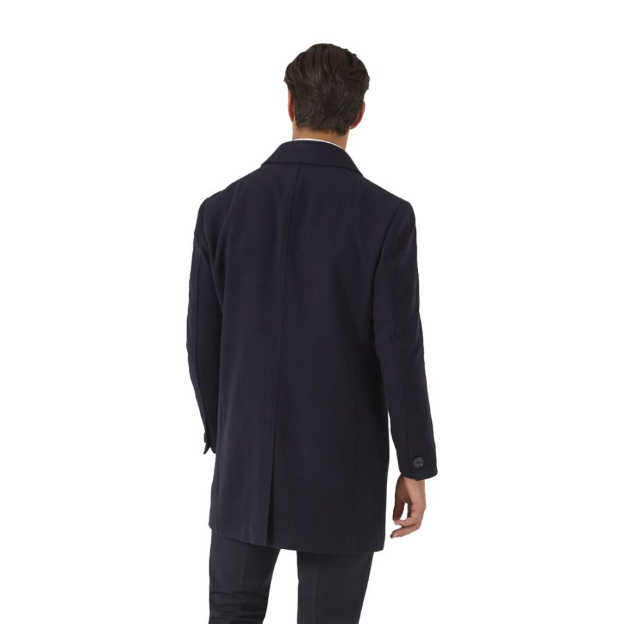 D6450 Skopes Aldgate Long Overcoat (Navy)