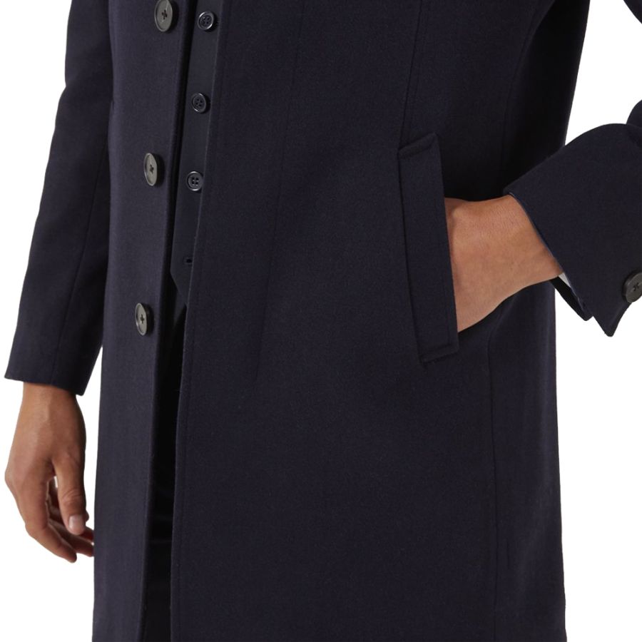 D6450XT Tall Fit Skopes Aldgate Long Overcoat (Navy)