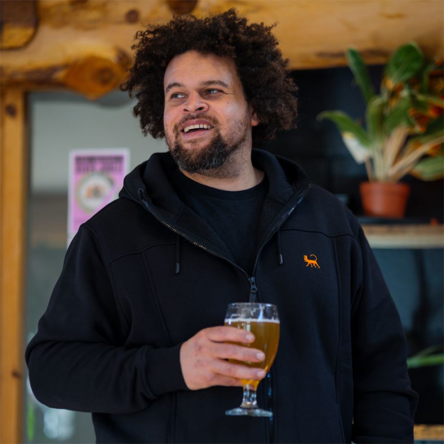 D6642 Lébrett Full Zip Hooded Top (Black)