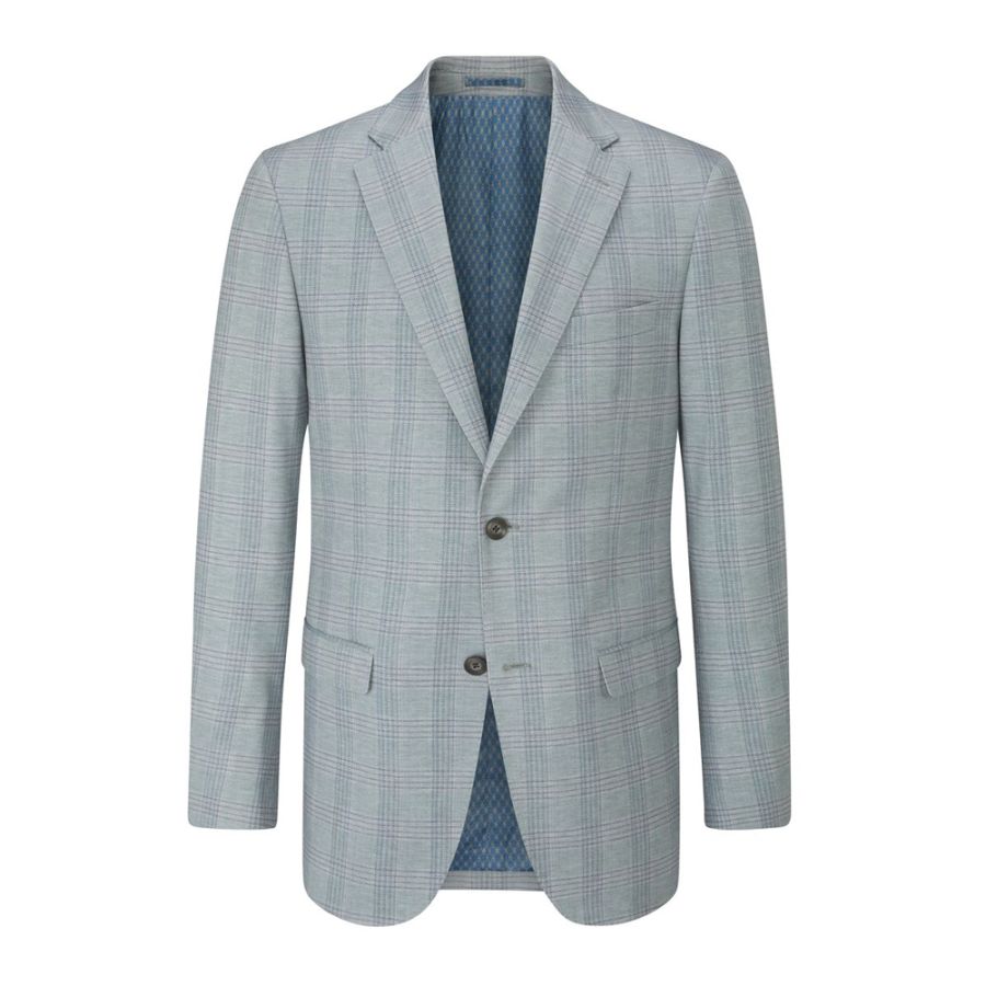 D6657 Montalvo Tailored Check Jacket (Light Green)