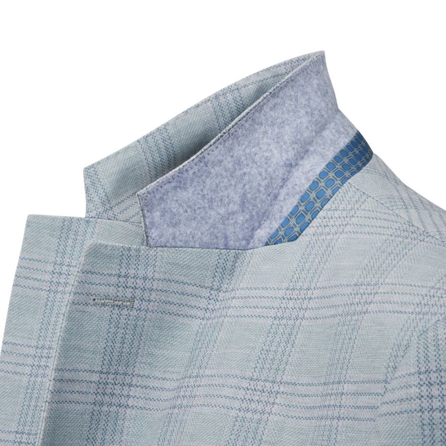 D6657 Montalvo Tailored Check Jacket (Light Green)